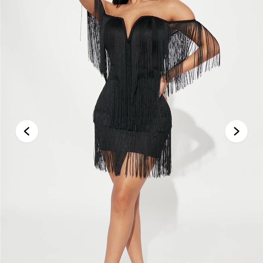 Save the last dance fringe mini dress